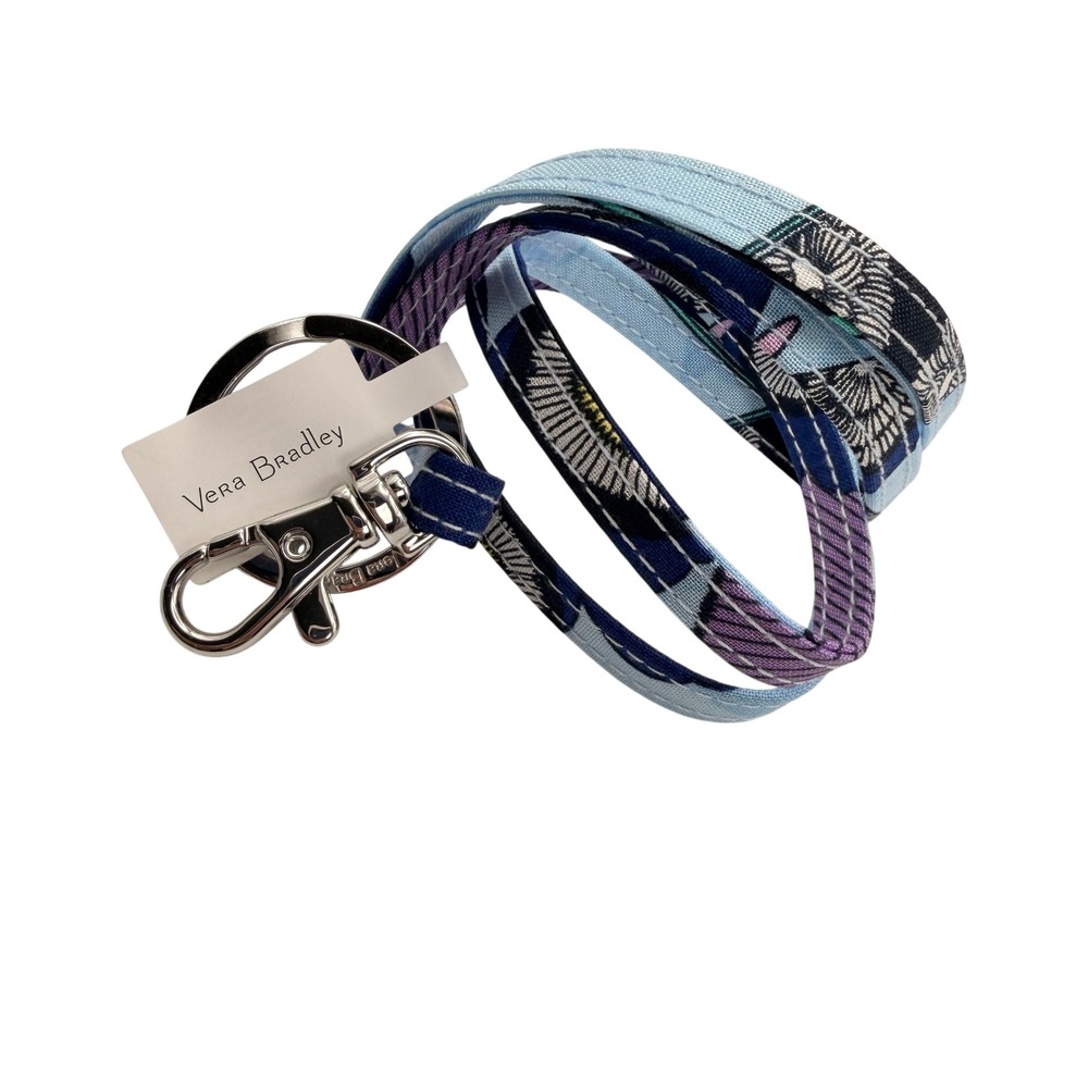 Vera Bradley Butterfly By Lanyard Blue Purple Keys School Teacher Gift Nurse